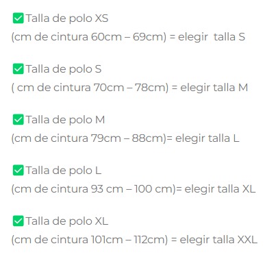 Tabla de talles